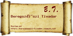 Beregszászi Tivadar névjegykártya
