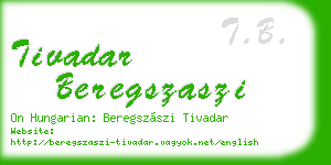 tivadar beregszaszi business card